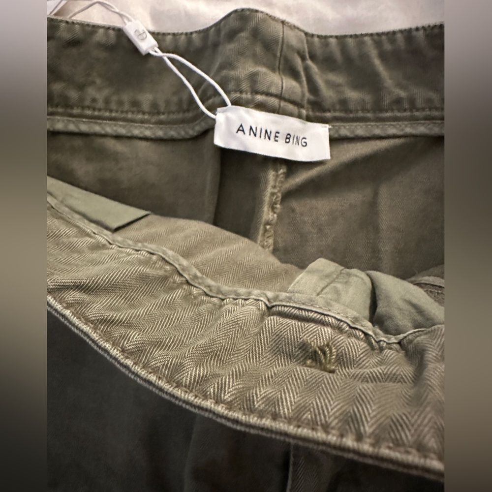 Anine Bing Khaki Mini Skirt with Pockets - Picture 4 of 4